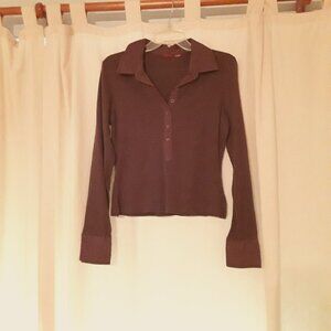 Women's/Junior's long-sleeve top, light brown, medium